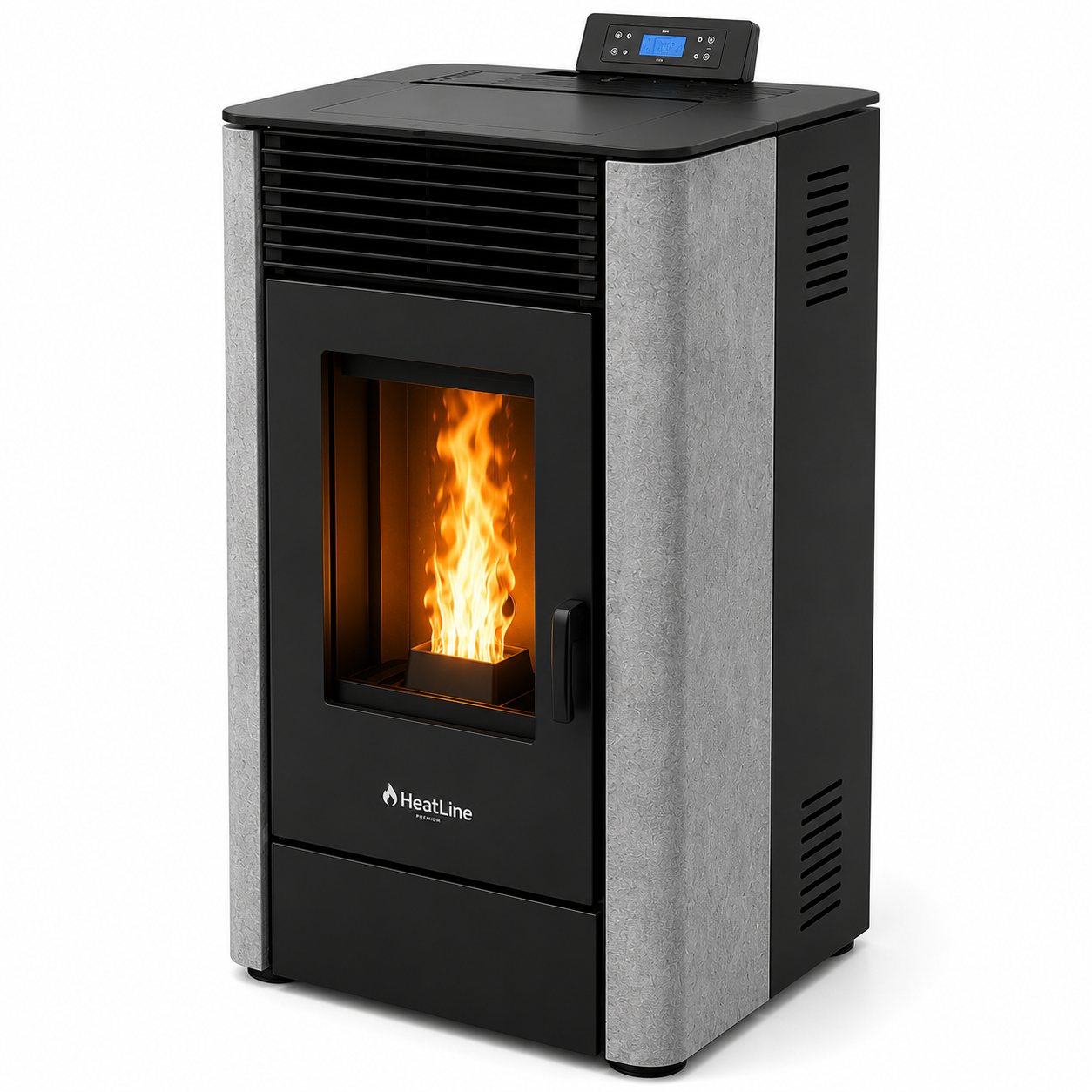 Pelletofen 12 kW Premium – Moderner Pelletkamin mit WiFi und EcoDesign